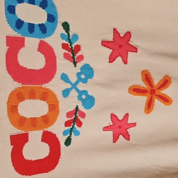 Disney Pixar Coco Cream‎ Cardigan with Skull Star Embroidery Girl Sweater 11/12 - Picture 8 of 8